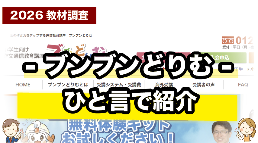 ブンブンどりむを一言で紹介しているページ