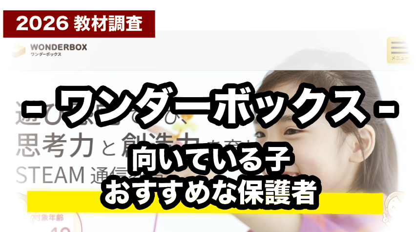 こんな子におすすめ！ワンダーボックスが向いている理由